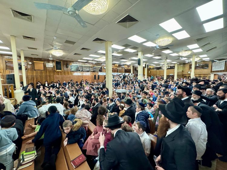 אלפים ב'ראלי' לצבאות השם לרגל פסח ב770